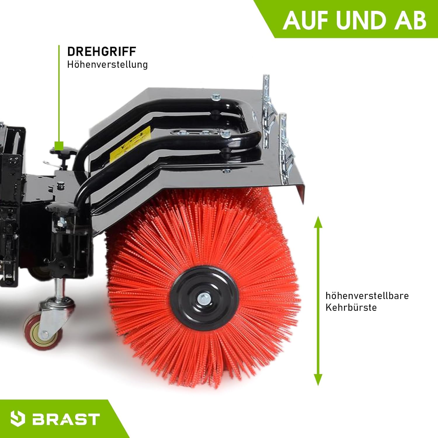 BRAST Kehrmaschine Benzin | Laubsammler Schneeschieber | 4,8kW(6,5PS) - 5,14kW(7PS) | viele Modelle | 80-100cm Arbeitsbreite | Elektrostart | Schnellwechsel-System | Schneeräumer | 3in1 Gerät