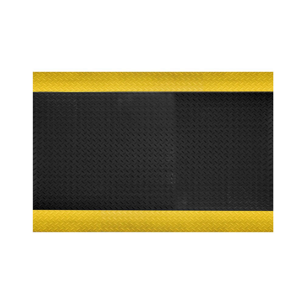Tapis d'atelier en rouleau - bord jaune - largeur 90 cm - epaisseur 15 mm