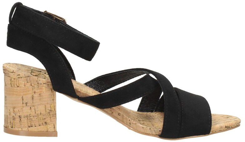 Sub55 Sandalen Hak zwart