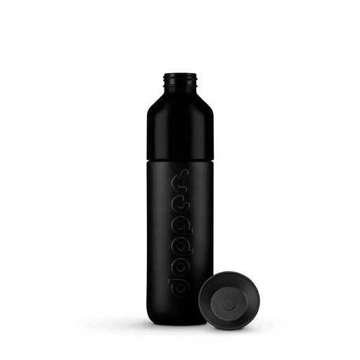 Garrafa térmica Dopper Blazing Black isolada, 350 ml