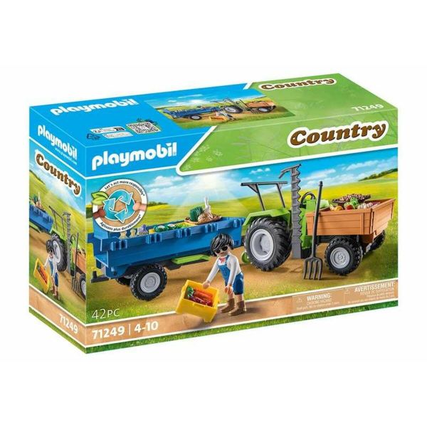 Playmobil: Trator com Reboque - 71249