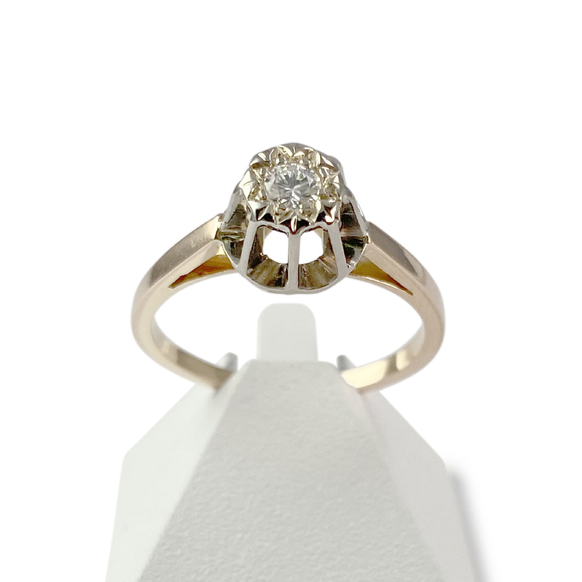 Bague d'occasion or 750 2 tons diamant