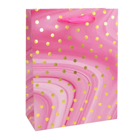 Idena Geschenktasche Dot/pink 18x23x8cm FSC-Mix