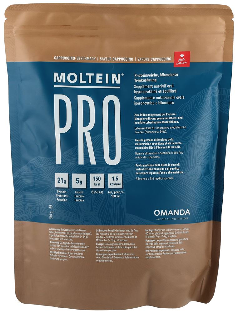 moltein PRO 1.5<br>510 g, Beutel, Pulver zur Herstellung einer Lösung zum Einnehmen, Cappuccino