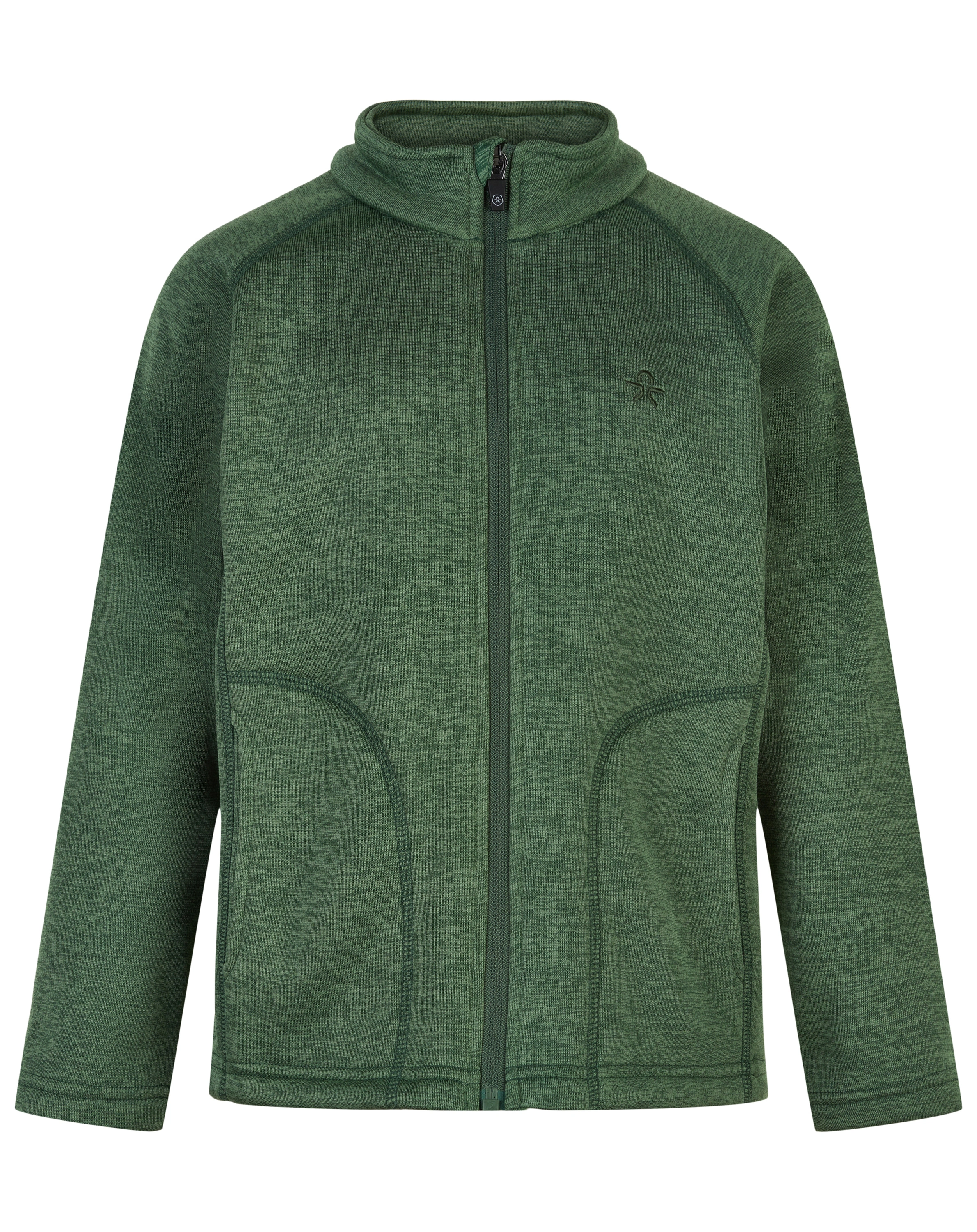 Fleece-Jacke MELANGE SEA in dunkelgrün