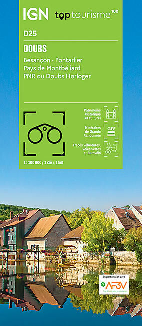 IGN - DOUBS D25 TOP TOURISME 100 IGN