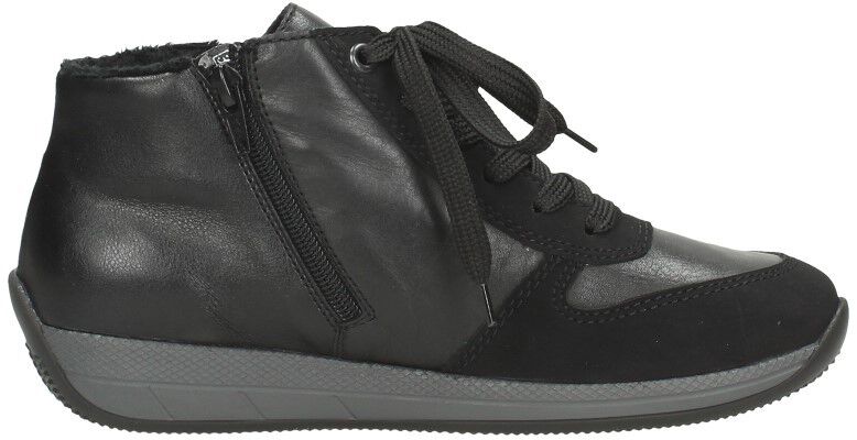 Rieker Veterschoenen Hoog zwart