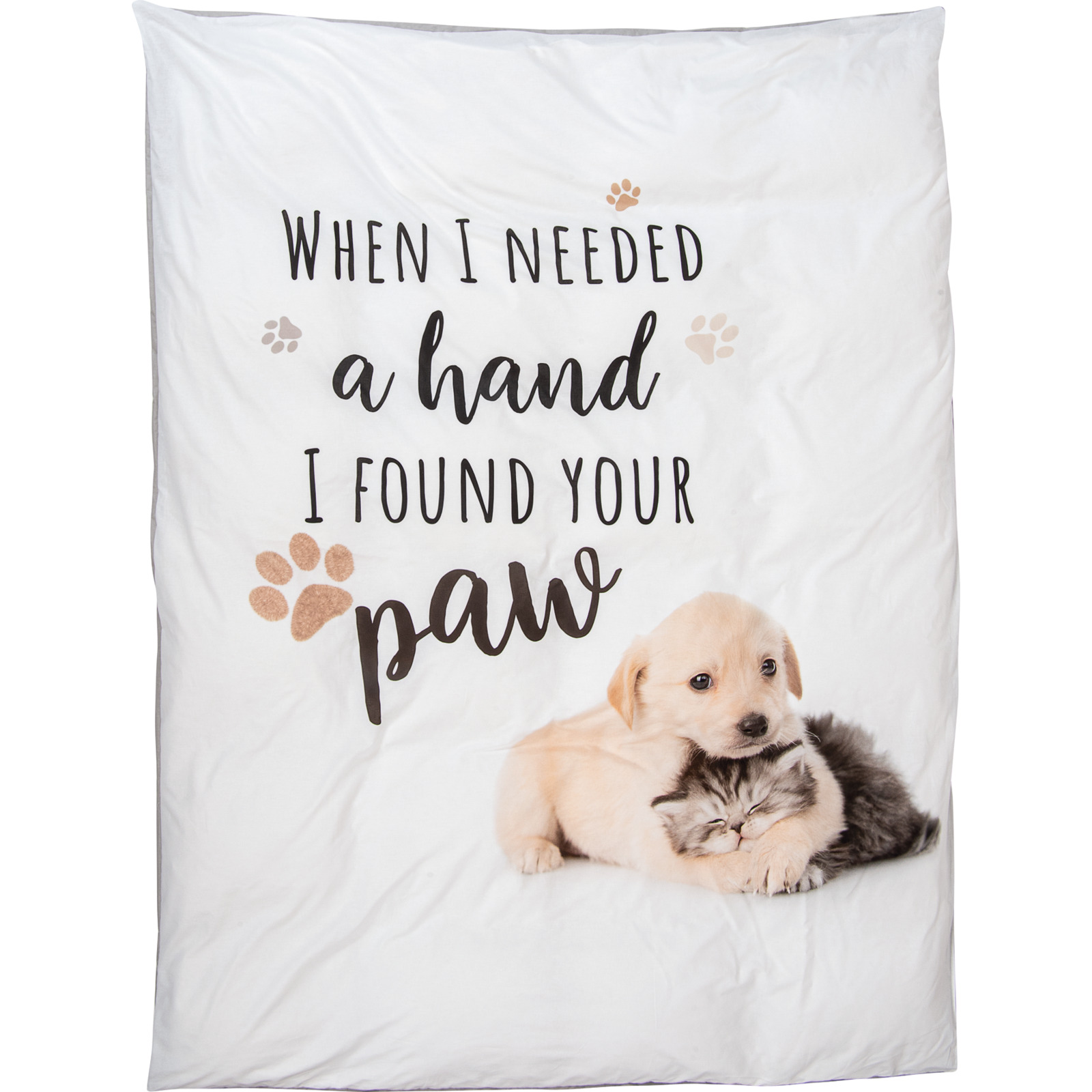 Bettwäsche mit Hund und Katze