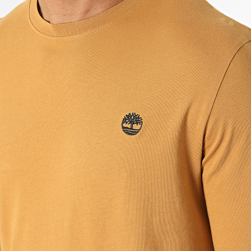 Tee Shirt Manches Longues Slim Dunstan River A2BQ3 Camel