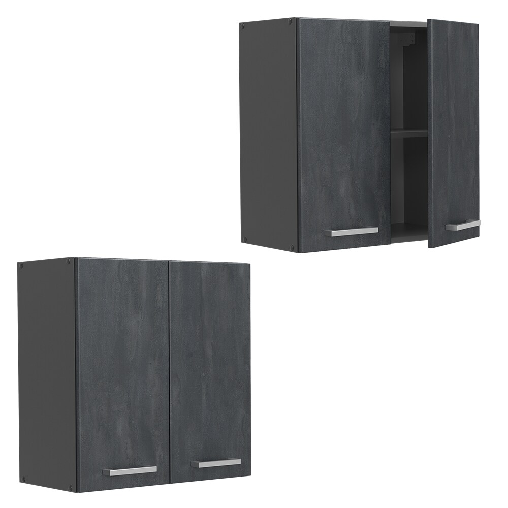 Vicco Hängeschrank R-Line Schwarz Beton Anthrazit 60 cm