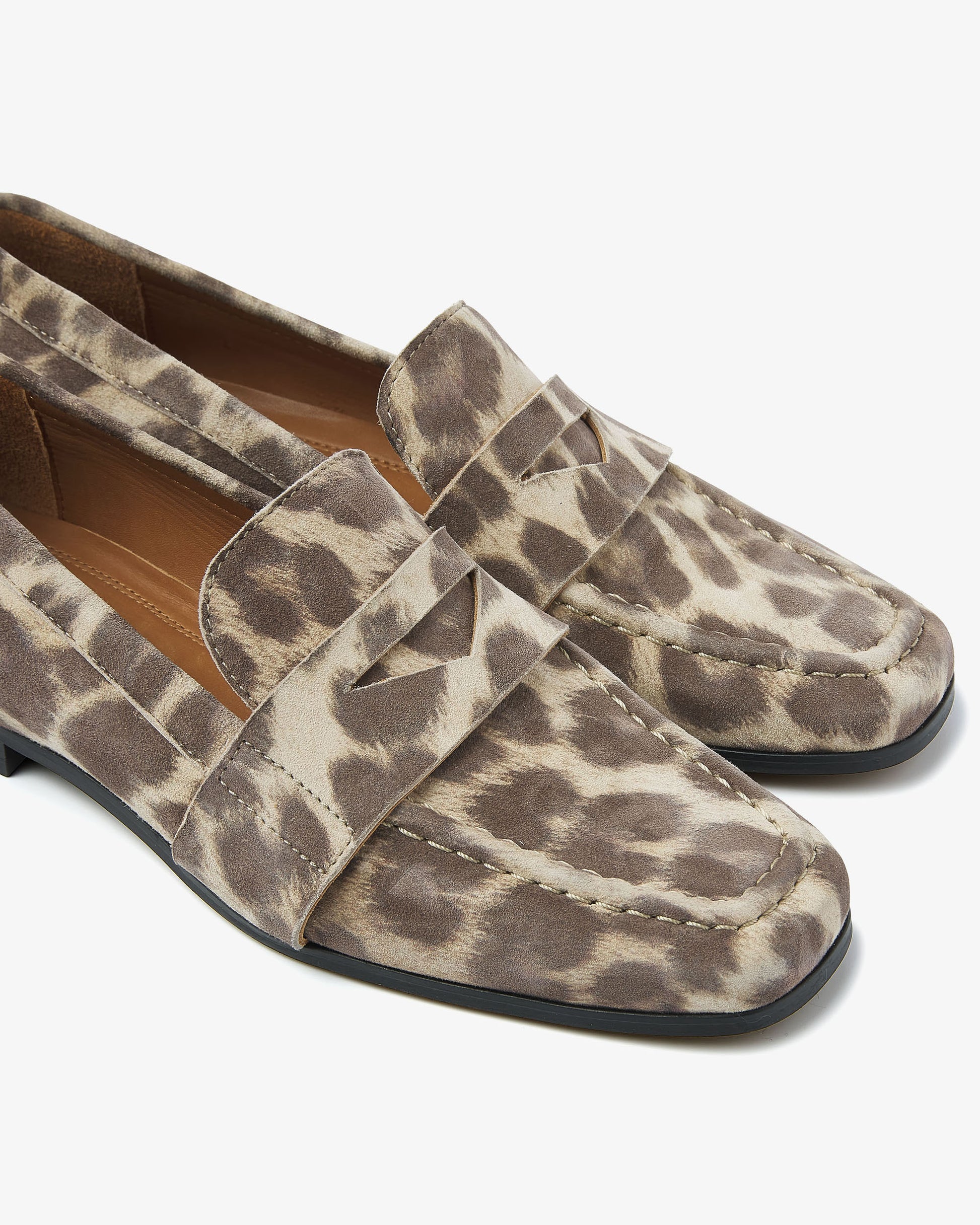VIA VAI luipaardprint dames loafers Chiara Sage