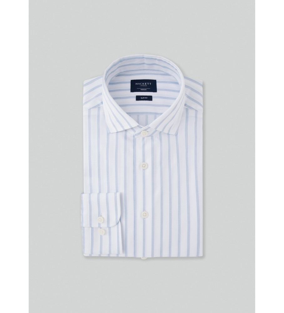 Camisa Hackett Fine Stripe Azul