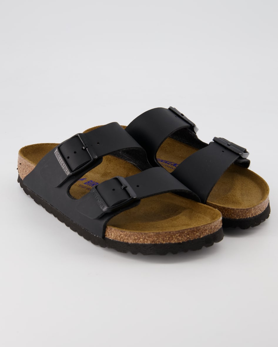 Birkenstock Arizona Weichbettung Pantoletten in Schwarz