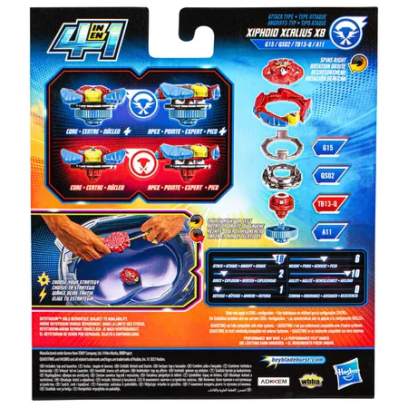 Hasbro Beyblade Burst QuadStrike Xcalius Power Speed Starter Pack