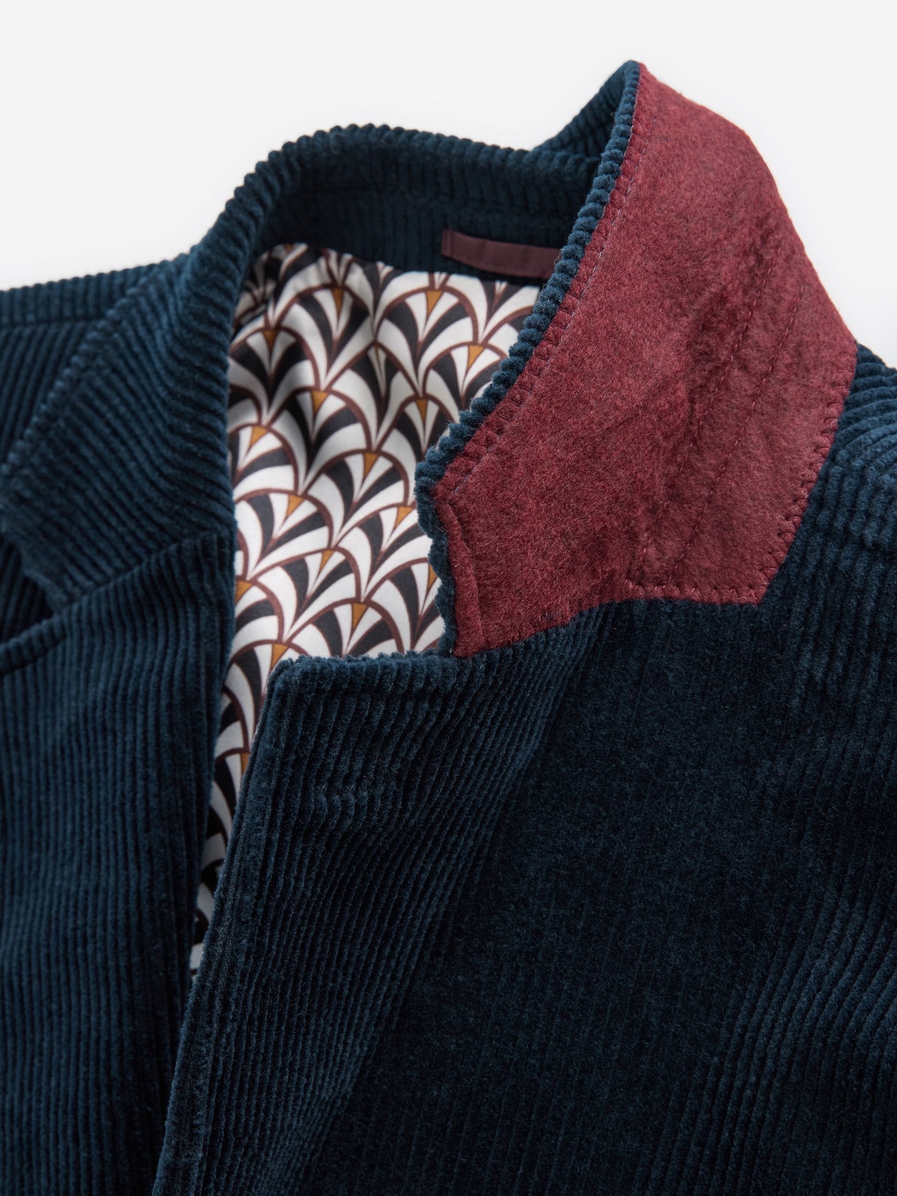 Donkerblauw - Corduroy blazer