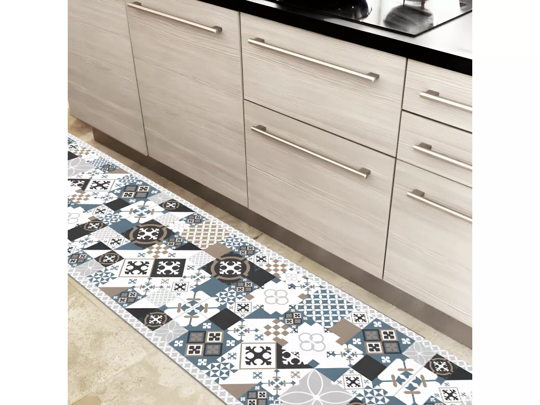 Tapis Vinyle Médium l 50xL120cm - Ciment style Dulce - Vinyle