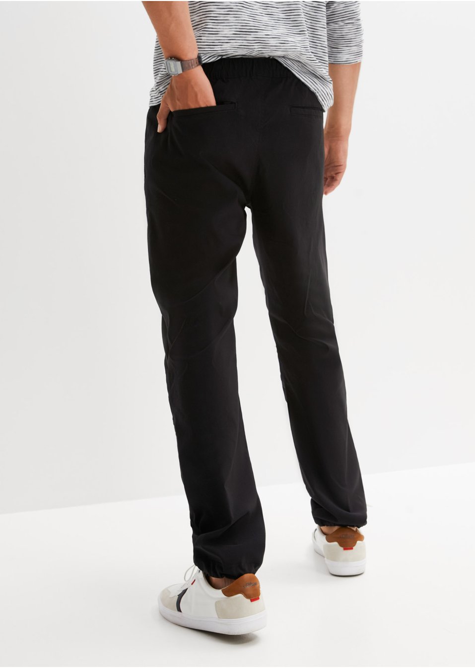 Pantalon taille extensible Loose Fit, Straight