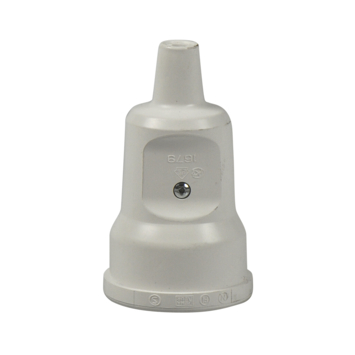 Contrastekker 10/16A PVC Randaarde Wit