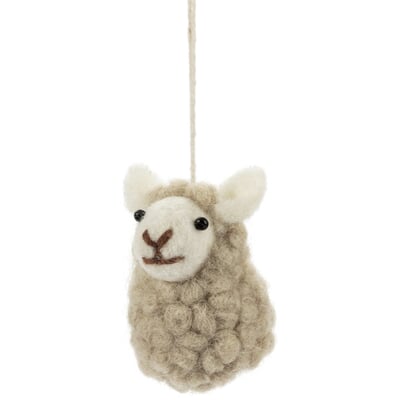 Anhänger Filz-Schäfchen, Beige