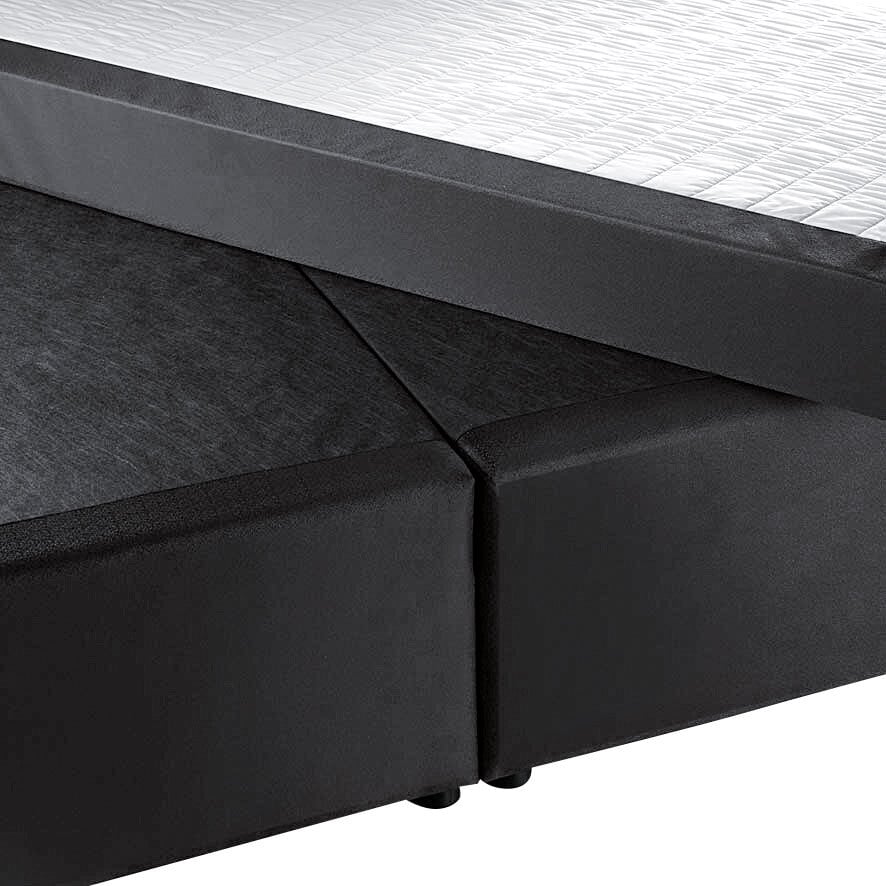 Boxspringbett Orlando Stoffbezug Anthrazit ca. 180 x 200 cm