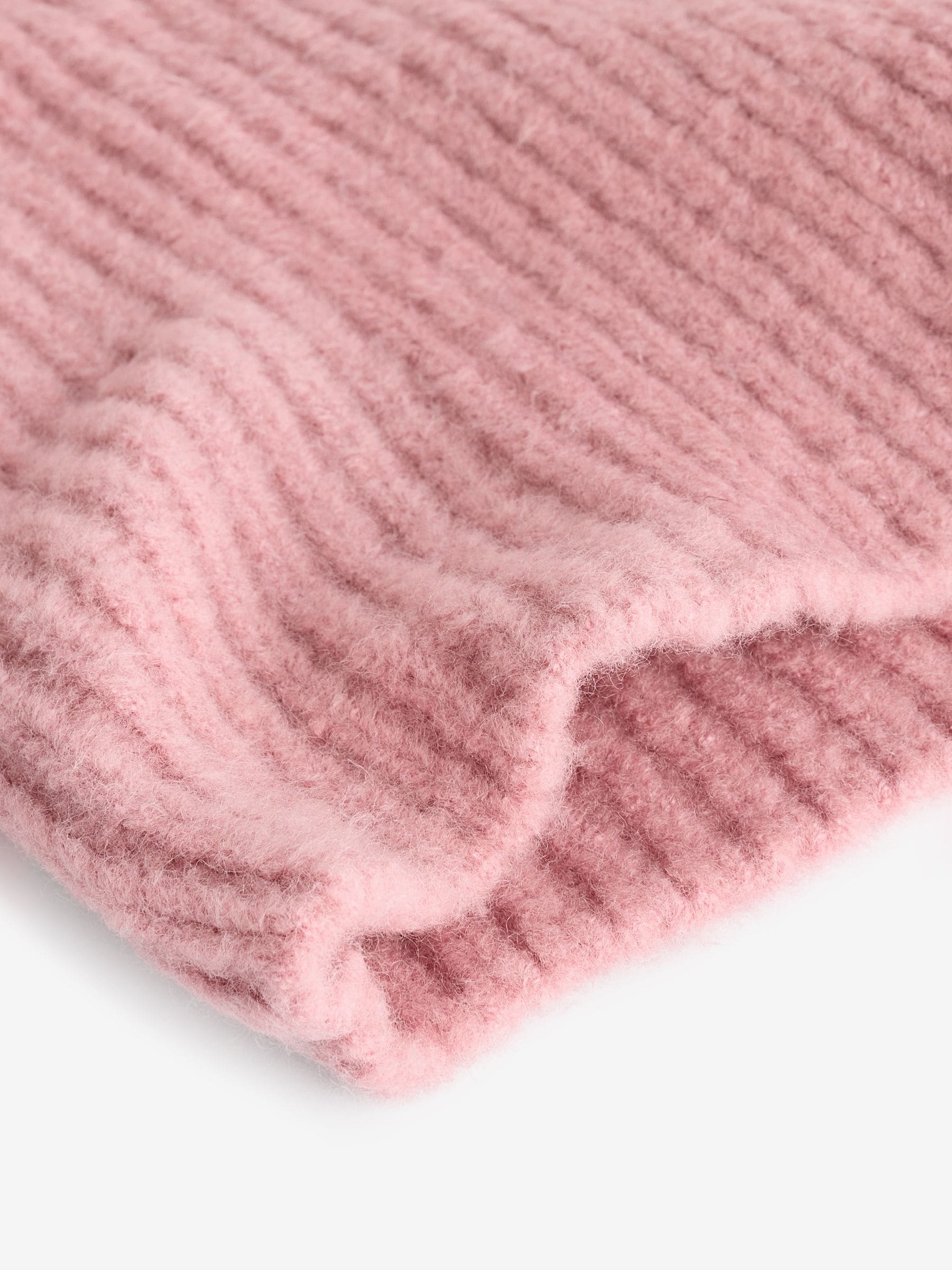 Roze - Chunky ribgebreide colsjaal (1-16jr)