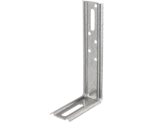 Verstelbare hoekbeugel, gestempeld, 140x70x30 mm, sendzimir verzinkt, 1 stuk
