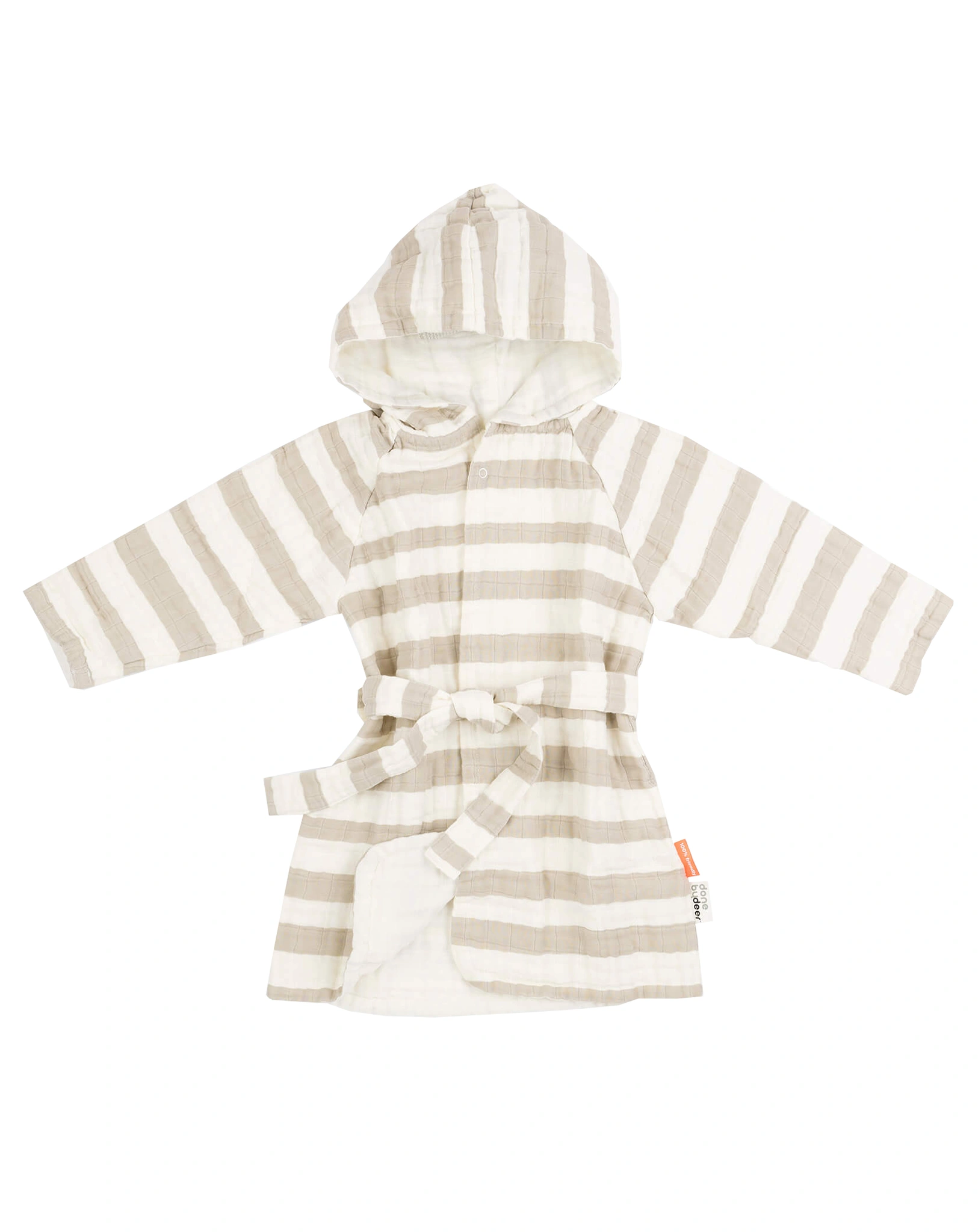 Bademantel STRIPES M in sand