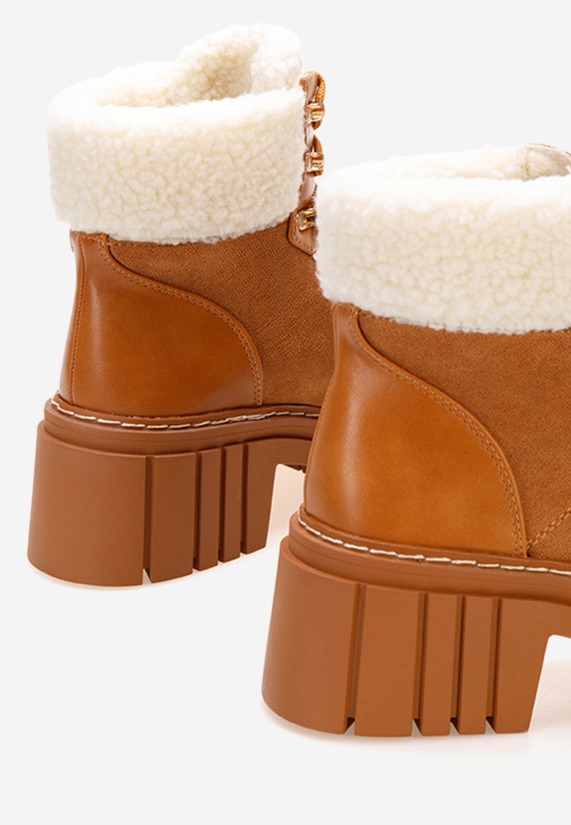 Bottines doublées femme chameau Latisha