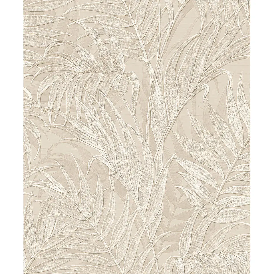 Dutch Wallcoverings - Grace Tropical palm leaf beige - GR322102