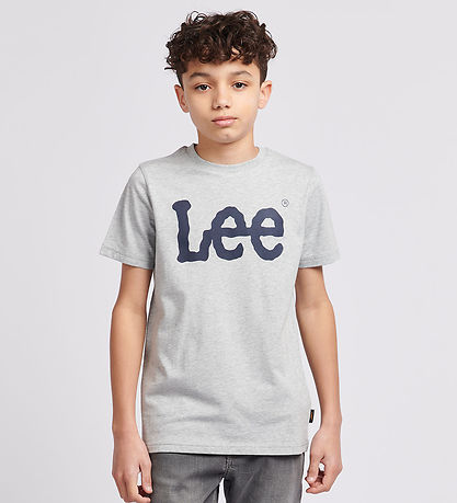 Lee T-Shirt - WobBlå Graphic - Vintage Grey Heather