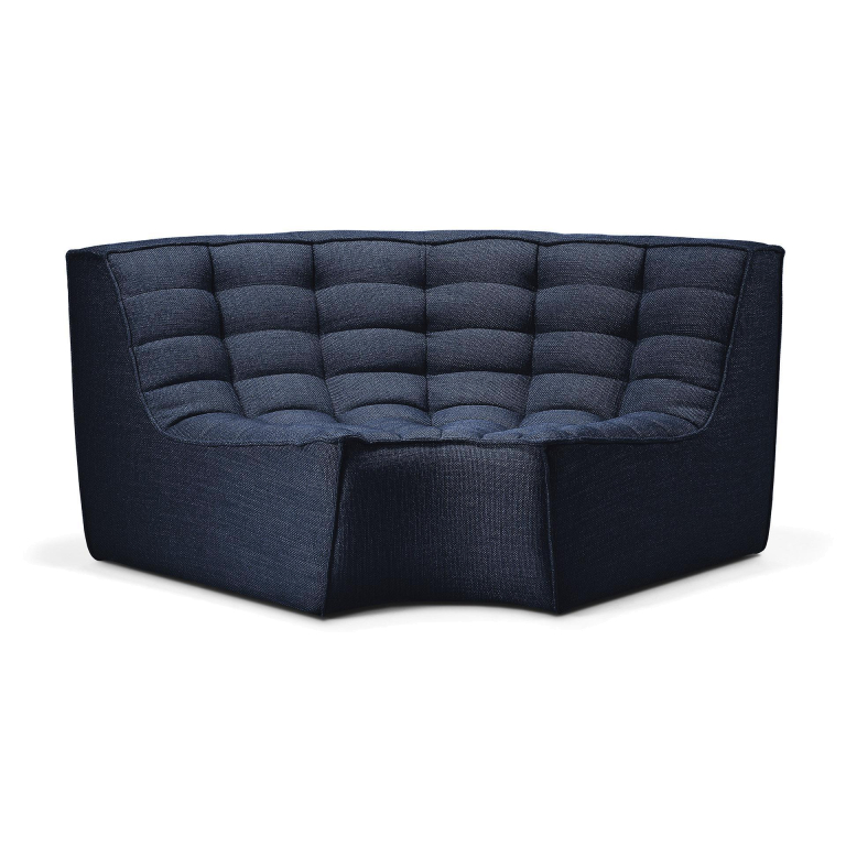 Ethnicraft N701 bank rond hoekelement Eco fabric Graphite