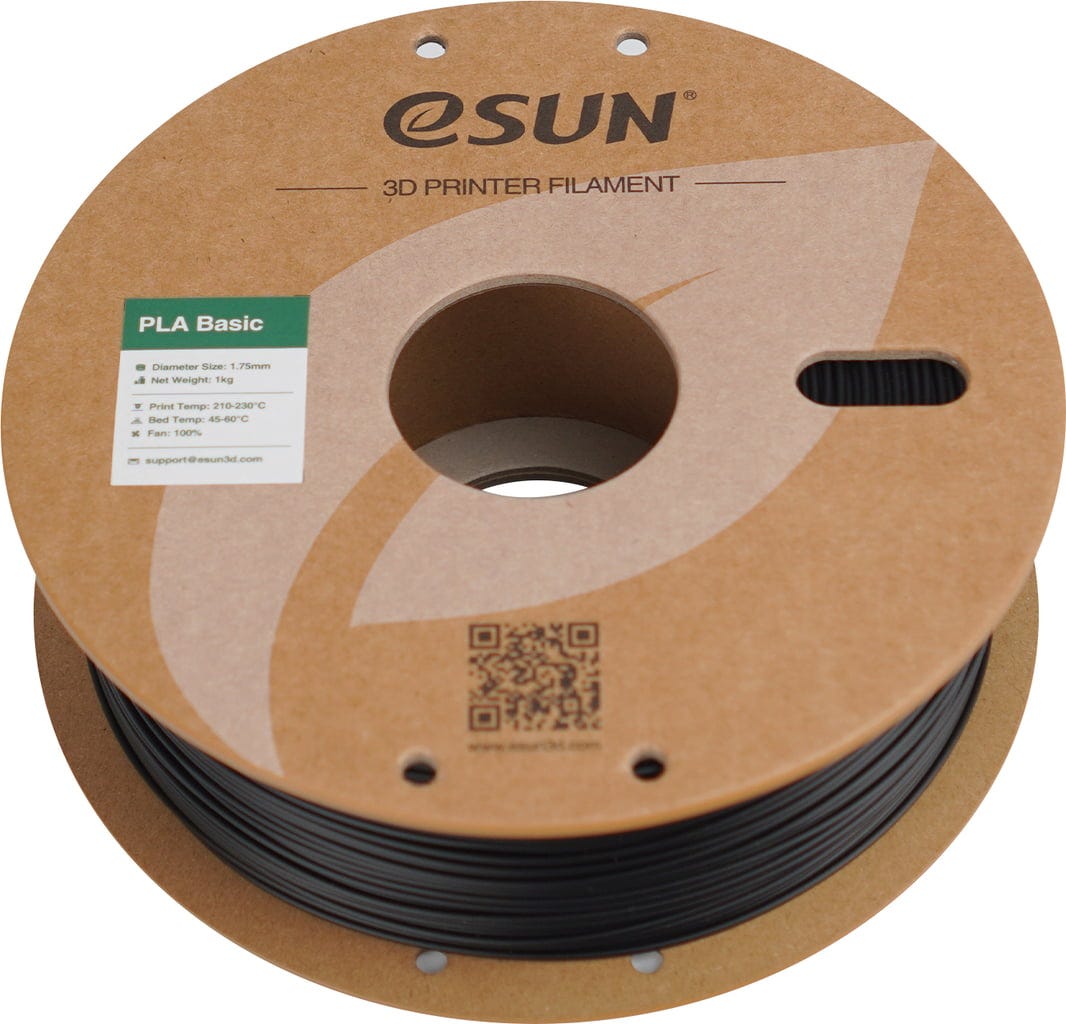 eSUN  PLA-Basic Black, 1,75 mm / 1000 g    Allround PLA Material in Schwarz