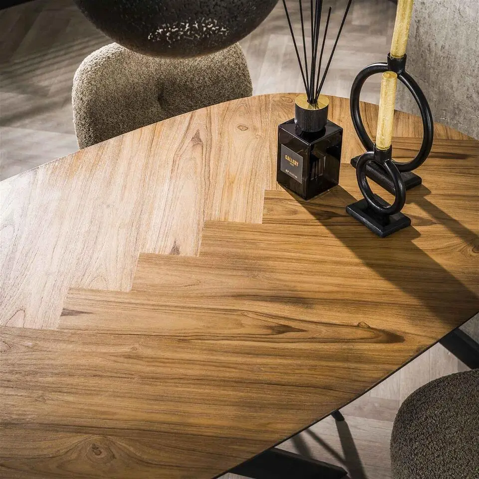 Bartafel Organisch - Naturel Gerecycled Teak - 140x80x92cm