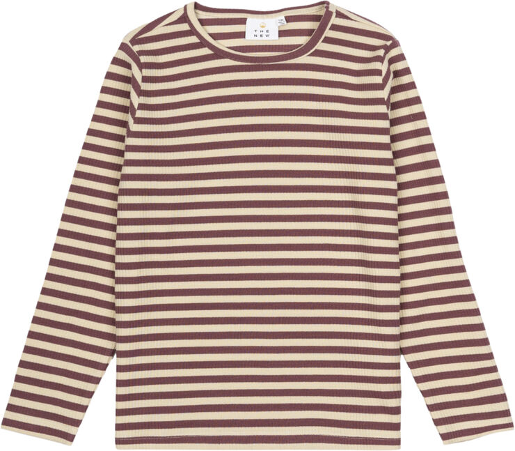 The New TNMoore Uni L_S Rib Tee Crushed berry