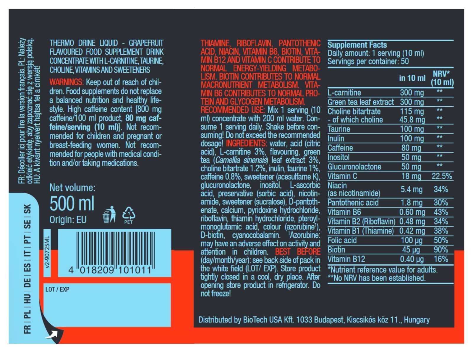 Biotech USA Thermo Drine 60 cápsulas