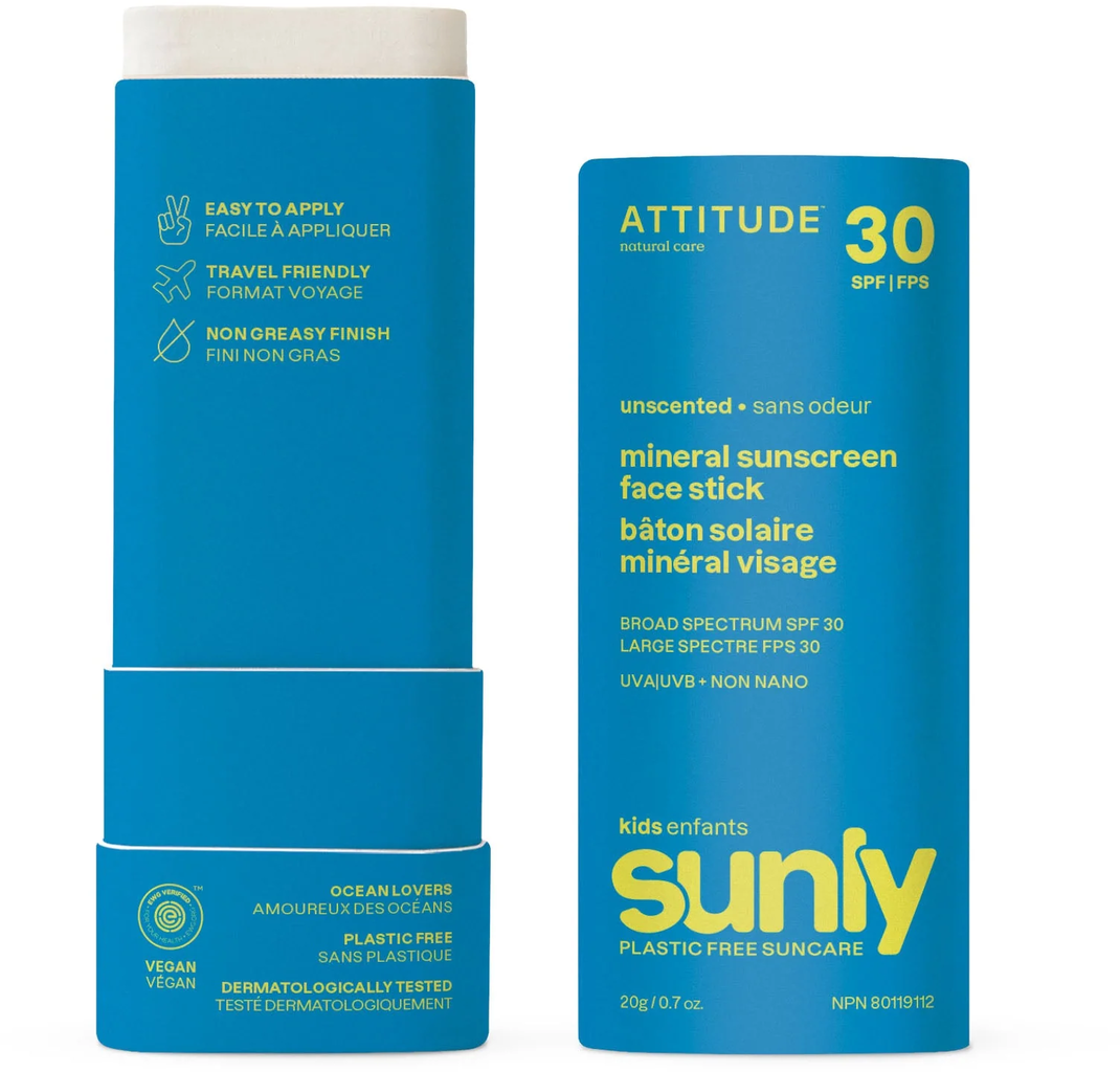 ATTITUDE  Sunly Sunscreen Face Stick Kids SPF 30, 20 g