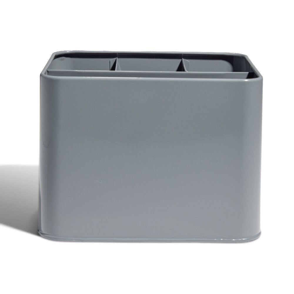 Rangement couverts fer gris 17x13xH12cm