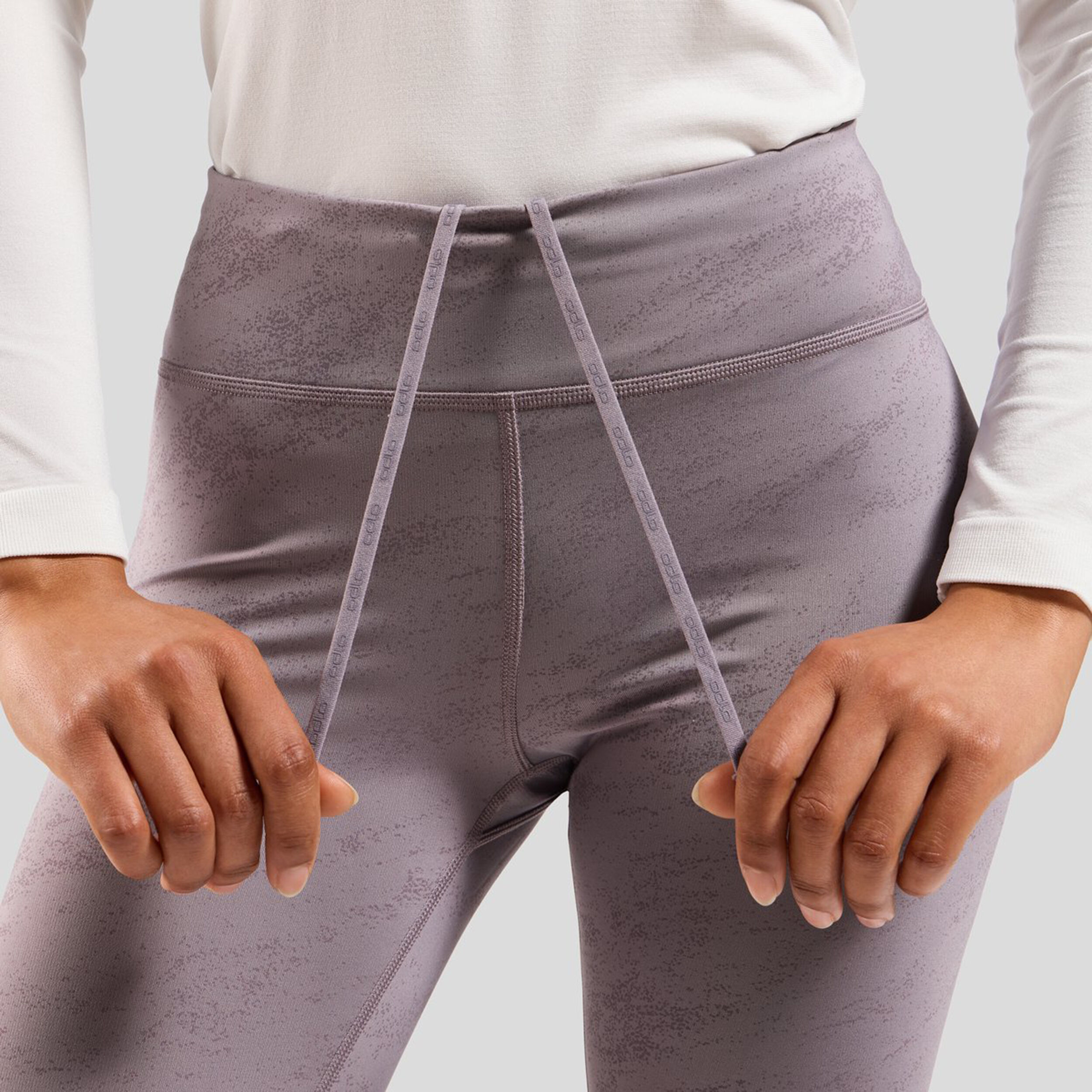 Odlo Zeroweight Print Reflective Collant De Course Femmes - Gris