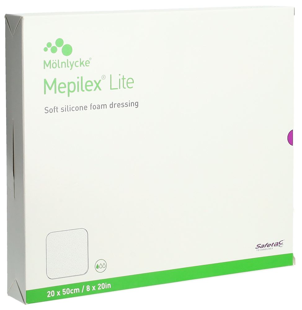 MEPILEX Lite Absorptionsverband 20x50cm Silikon 4 Stk