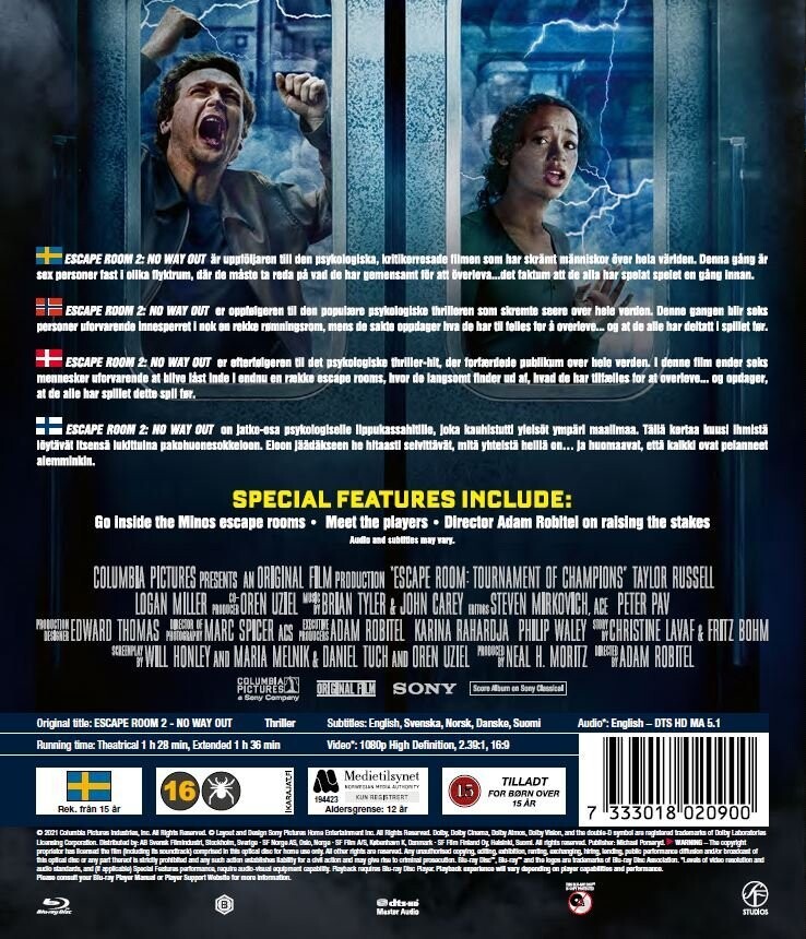 Escape Room 2: No Way Out - Blu-Ray