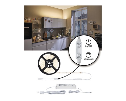 SimpLED Kant-en-klare stripset, dimbaar, 3 m, 33W, 3300 lm, 3000 K, 216 gecoate LED's, 24 V
