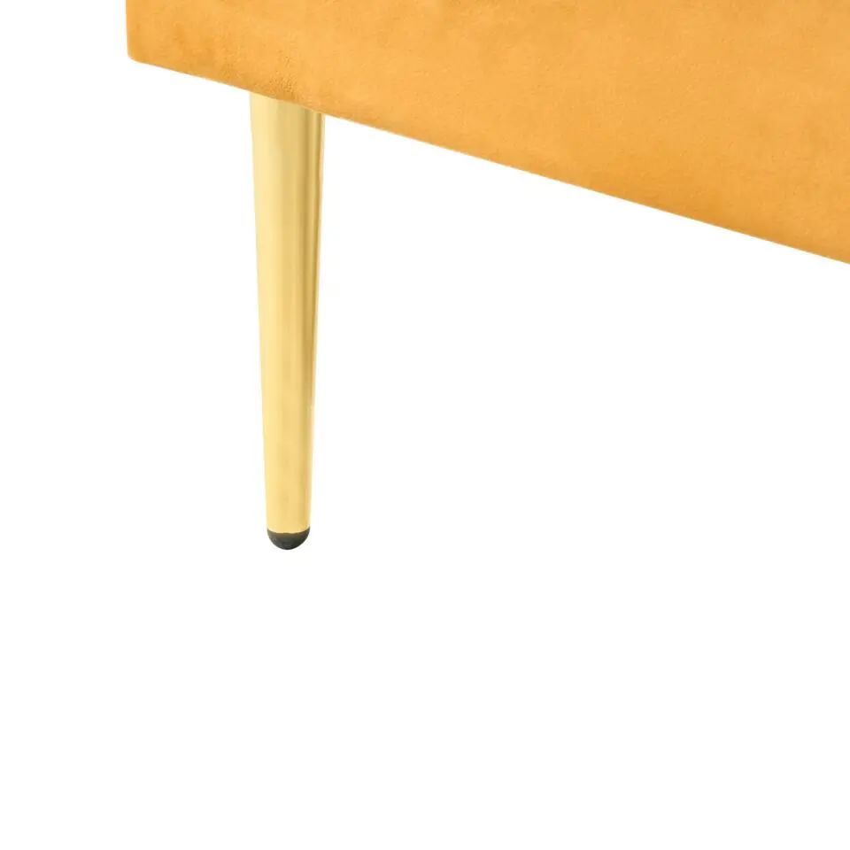 FLAYAT - Eenpersoonsbed - Geel - 120 x 200 cm - Fluweel