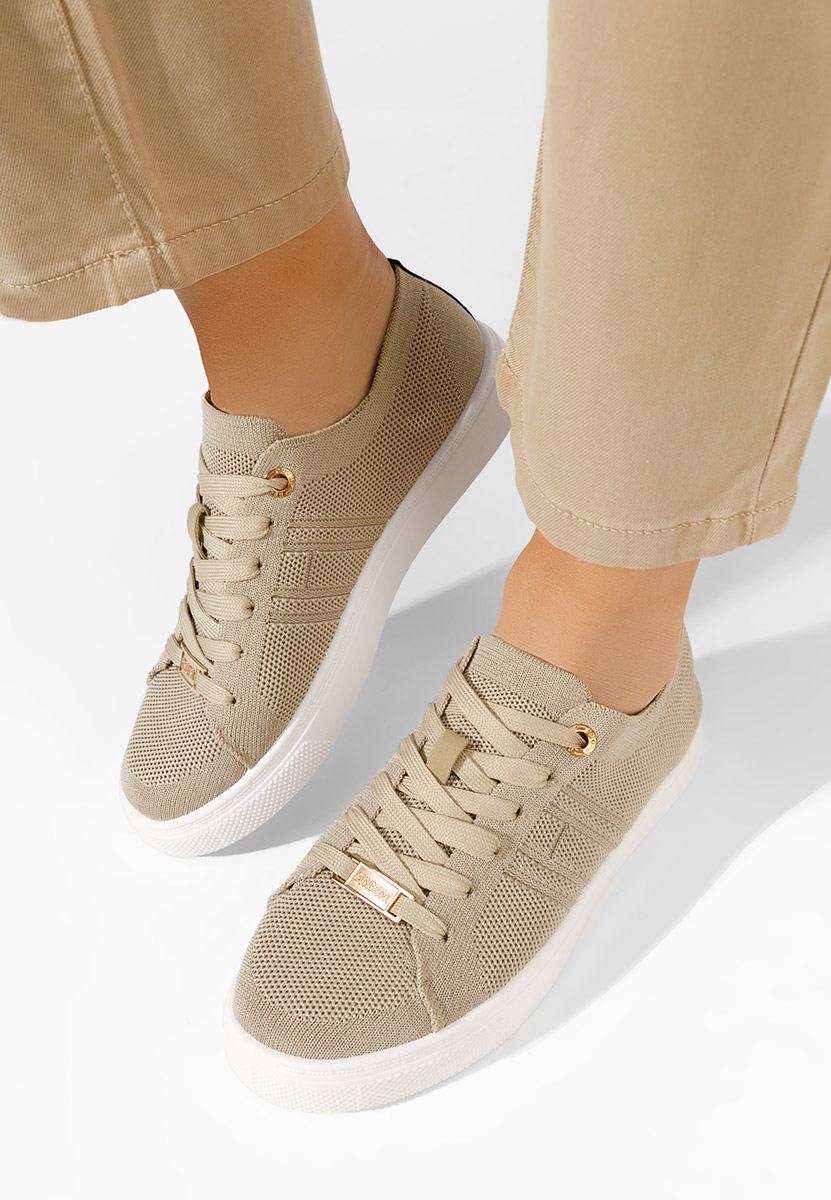Baskets pour femme beige Belinda