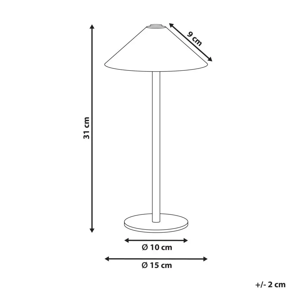 FRANCOLI - Tafellamp - Wit- Aluminium