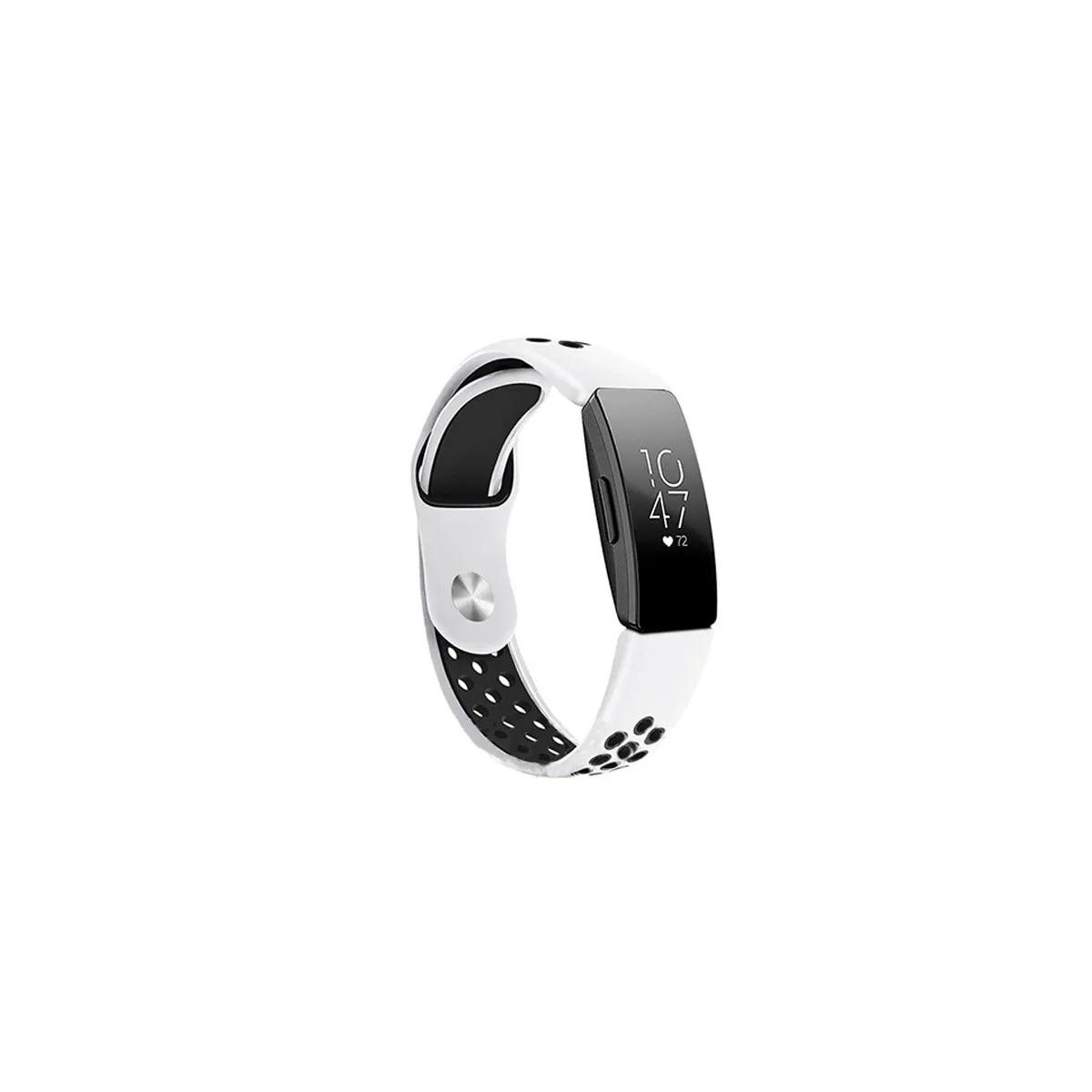 Silikonklokkerem for Fitbit Inspire/Inspire HR/ACE2 Hvit+svart S
