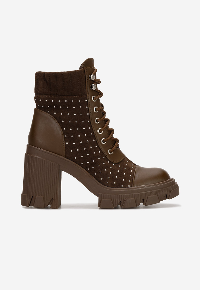 Bottines à talon bruns Molina