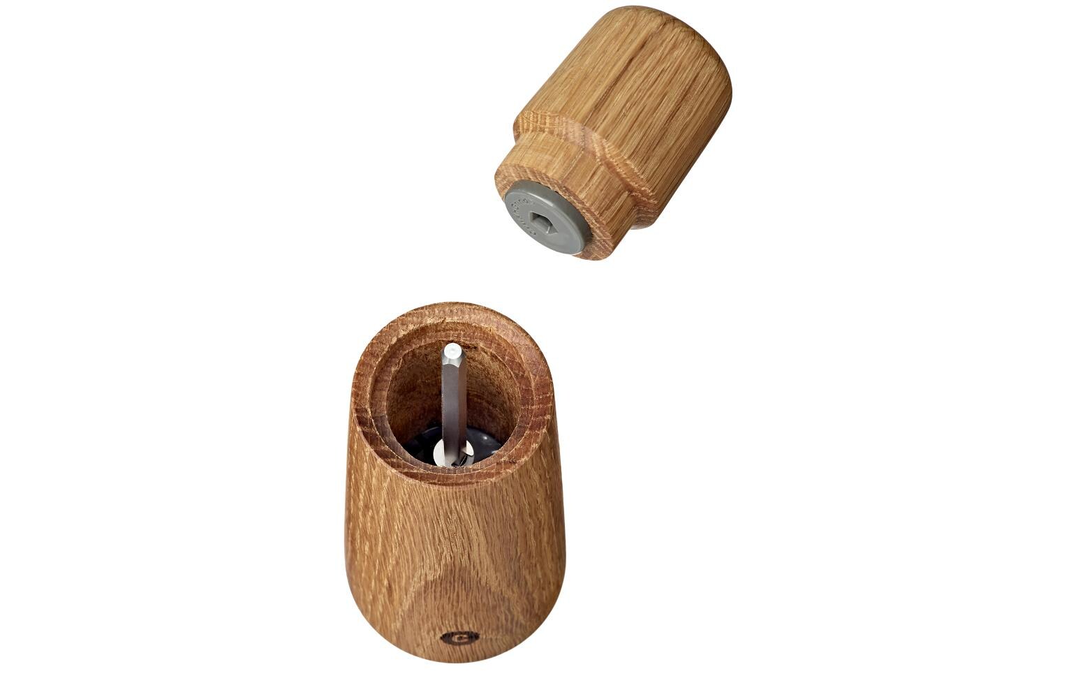 Salz- und Pfeffermühle Stockholm 2er Set, 11 cm, HellbraunGewürzmühlen Set aus Eichenholz