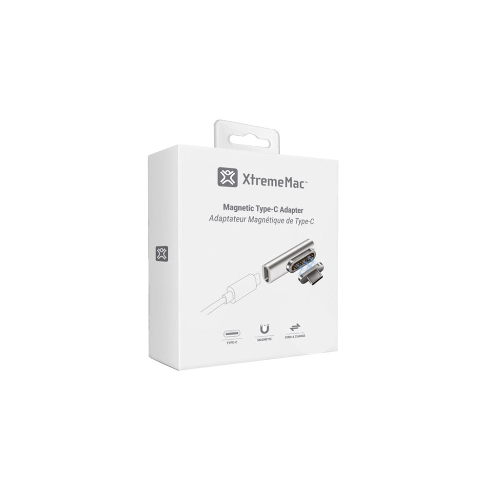 (100W) USB C (M) auf USB C (W) Magnetischer 90° Winkel Lade und Daten Adapter  Buchse 10 Gbit/s - Grau