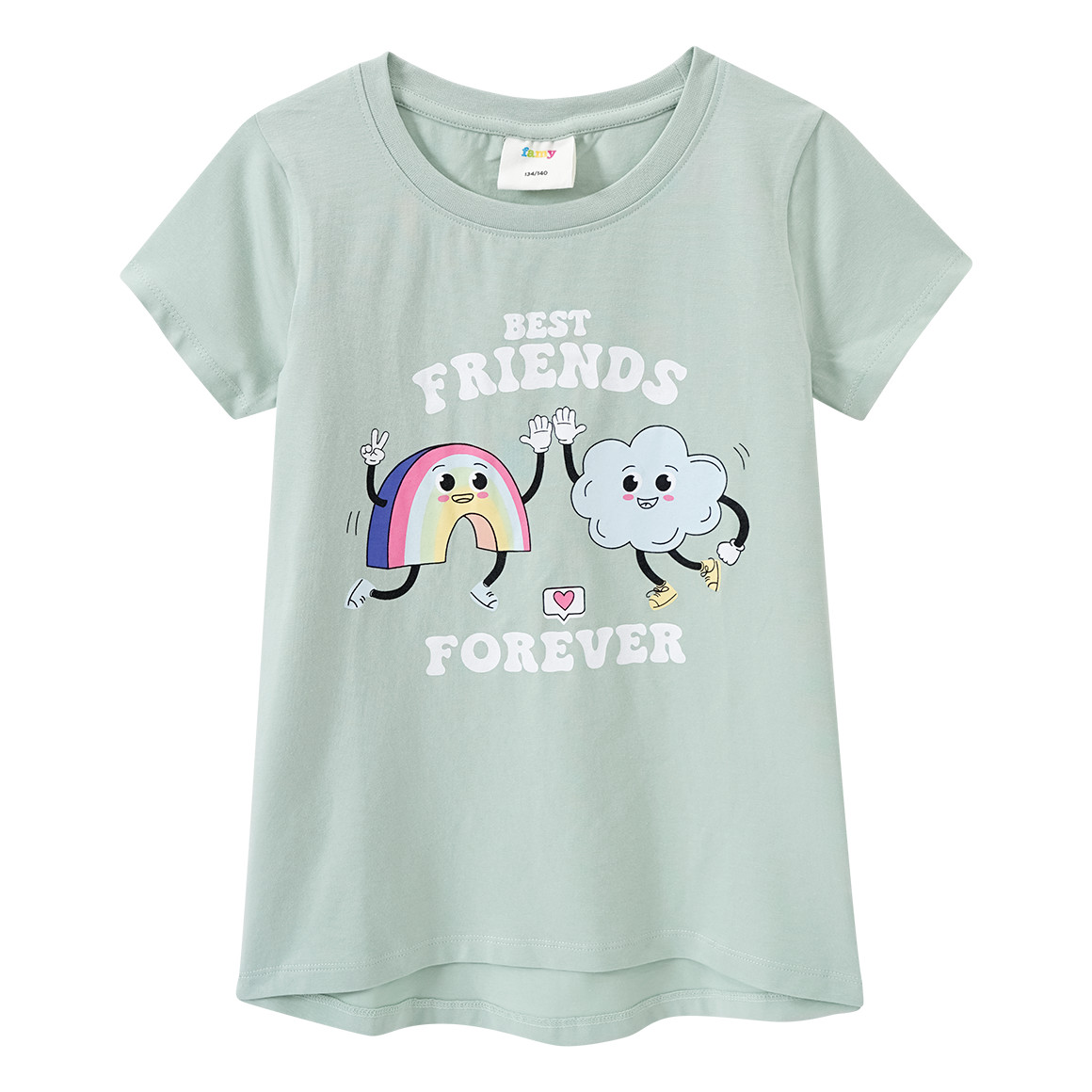 Famy 3 Mädchen T-Shirts mit Prints salbei / helllila / hellgelb