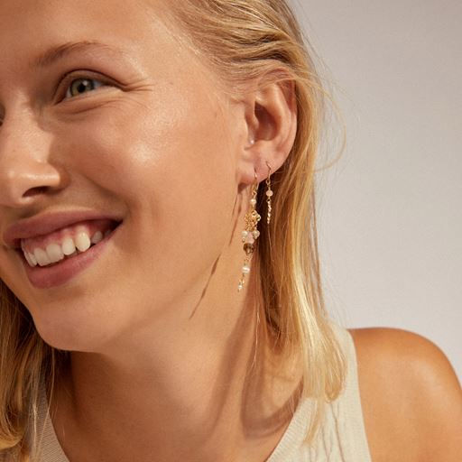 Pilgrim Smile 2-pak Øreringe, Gold Plated